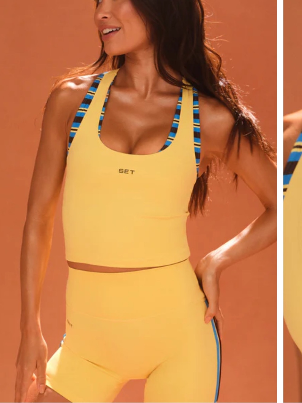 Set Active Sporty Stripe Gym Tank Sportbody Lisbon Medium BNWT Activewear Gym